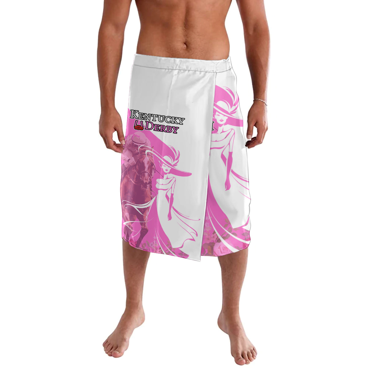 Kentucky Racing Horses Derby Hat Girl Lavalava Pink Color - Wonder Print Shop