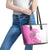 Kentucky Racing Horses Derby Hat Girl Leather Tote Bag Pink Color - Wonder Print Shop