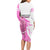 Kentucky Racing Horses Derby Hat Girl Long Sleeve Bodycon Dress Pink Color - Wonder Print Shop