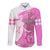Kentucky Racing Horses Derby Hat Girl Long Sleeve Button Shirt Pink Color - Wonder Print Shop