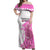 Kentucky Racing Horses Derby Hat Girl Off Shoulder Maxi Dress Pink Color - Wonder Print Shop