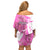 Kentucky Racing Horses Derby Hat Girl Off Shoulder Short Dress Pink Color - Wonder Print Shop