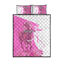 Kentucky Racing Horses Derby Hat Girl Quilt Bed Set Pink Color - Wonder Print Shop