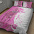 Kentucky Racing Horses Derby Hat Girl Quilt Bed Set Pink Color