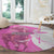 Kentucky Racing Horses Derby Hat Girl Round Carpet Pink Color