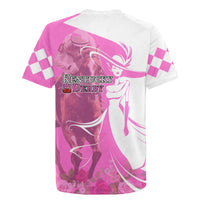 Kentucky Racing Horses Derby Hat Girl Rugby Jersey Pink Color - Wonder Print Shop