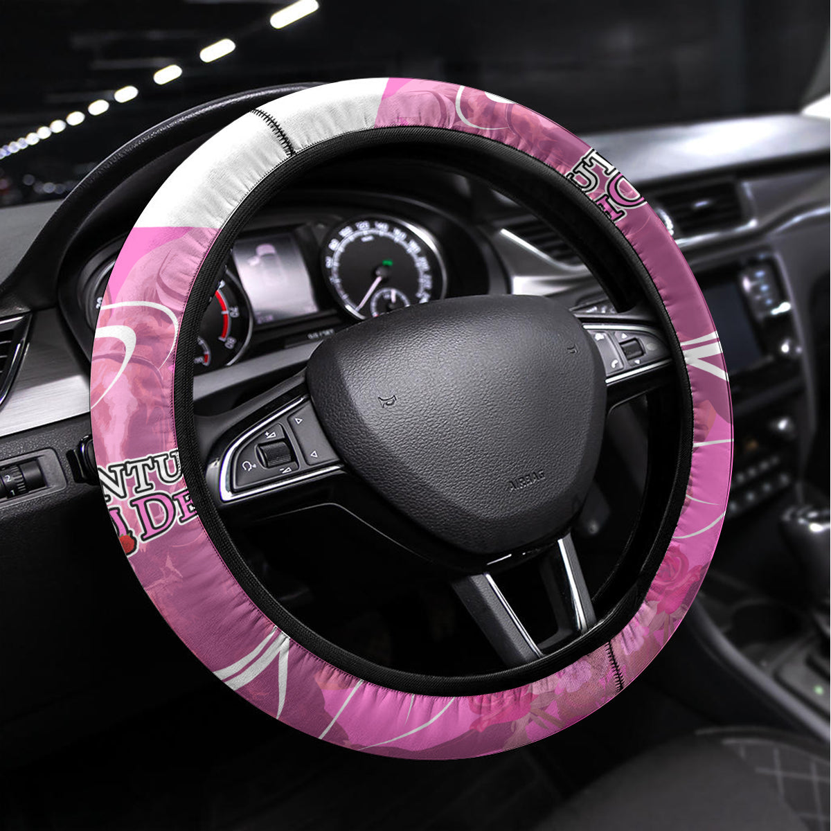 Kentucky Racing Horses Derby Hat Girl Steering Wheel Cover Pink Color - Wonder Print Shop