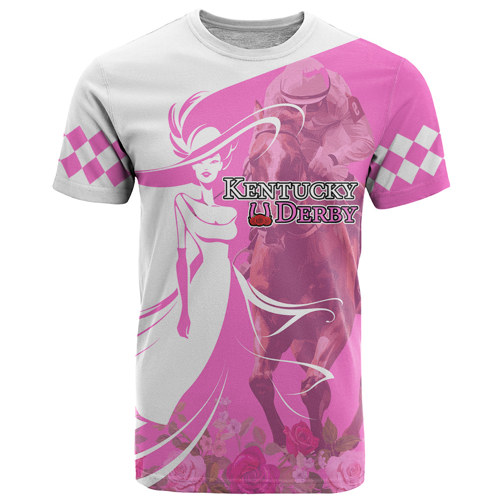 Kentucky Racing Horses Derby Hat Girl T Shirt Pink Color - Wonder Print Shop
