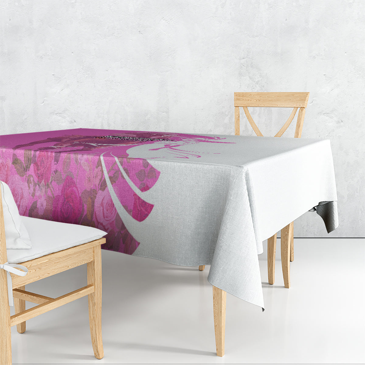 Kentucky Racing Horses Derby Hat Girl Tablecloth Pink Color - Wonder Print Shop