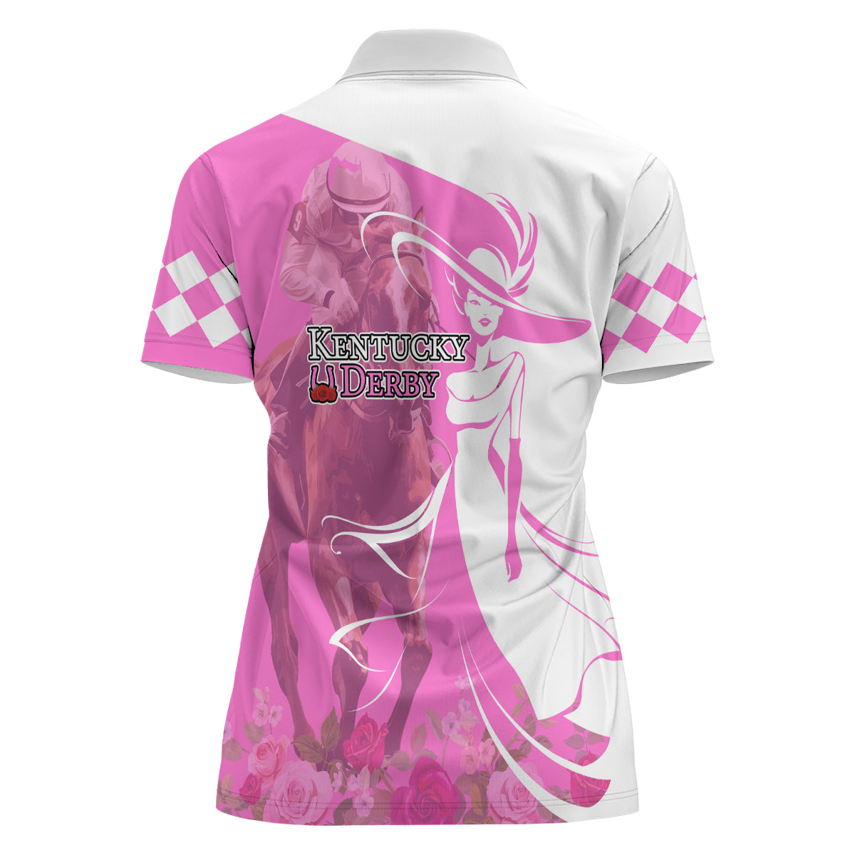 Kentucky Racing Horses Derby Hat Girl Women Polo Shirt Pink Color - Wonder Print Shop