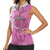 Kentucky Racing Horses Derby Hat Girl Women Sleeveless Polo Shirt Pink Color - Wonder Print Shop