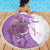 Kentucky Racing Horses Derby Hat Girl Beach Blanket Purple Color - Wonder Print Shop