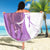Kentucky Racing Horses Derby Hat Girl Beach Blanket Purple Color - Wonder Print Shop