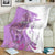 Kentucky Racing Horses Derby Hat Girl Blanket Purple Color