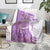 Kentucky Racing Horses Derby Hat Girl Blanket Purple Color