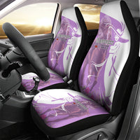 Kentucky Racing Horses Derby Hat Girl Car Seat Cover Purple Color - Wonder Print Shop