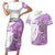 Kentucky Racing Horses Derby Hat Girl Couples Matching Short Sleeve Bodycon Dress and Hawaiian Shirt Purple Color - Wonder Print Shop
