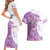 Kentucky Racing Horses Derby Hat Girl Couples Matching Short Sleeve Bodycon Dress and Hawaiian Shirt Purple Color - Wonder Print Shop