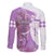 Kentucky Racing Horses Derby Hat Girl Family Matching Long Sleeve Bodycon Dress and Hawaiian Shirt Purple Color - Wonder Print Shop