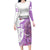 Kentucky Racing Horses Derby Hat Girl Family Matching Long Sleeve Bodycon Dress and Hawaiian Shirt Purple Color - Wonder Print Shop