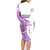 Kentucky Racing Horses Derby Hat Girl Family Matching Long Sleeve Bodycon Dress and Hawaiian Shirt Purple Color - Wonder Print Shop