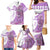 Kentucky Racing Horses Derby Hat Girl Family Matching Mermaid Dress and Hawaiian Shirt Purple Color - Wonder Print Shop