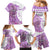 Kentucky Racing Horses Derby Hat Girl Family Matching Mermaid Dress and Hawaiian Shirt Purple Color - Wonder Print Shop