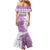 Kentucky Racing Horses Derby Hat Girl Family Matching Mermaid Dress and Hawaiian Shirt Purple Color - Wonder Print Shop