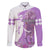 Kentucky Racing Horses Derby Hat Girl Family Matching Off The Shoulder Long Sleeve Dress and Hawaiian Shirt Purple Color - Wonder Print Shop