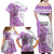 Kentucky Racing Horses Derby Hat Girl Family Matching Off Shoulder Maxi Dress and Hawaiian Shirt Purple Color - Wonder Print Shop