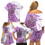 Kentucky Racing Horses Derby Hat Girl Family Matching Off Shoulder Short Dress and Hawaiian Shirt Purple Color - Wonder Print Shop
