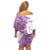 Kentucky Racing Horses Derby Hat Girl Family Matching Off Shoulder Short Dress and Hawaiian Shirt Purple Color - Wonder Print Shop