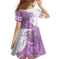 Kentucky Racing Horses Derby Hat Girl Family Matching Puletasi and Hawaiian Shirt Purple Color - Wonder Print Shop