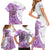 Kentucky Racing Horses Derby Hat Girl Family Matching Short Sleeve Bodycon Dress and Hawaiian Shirt Purple Color - Wonder Print Shop