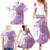Kentucky Racing Horses Derby Hat Girl Family Matching Summer Maxi Dress and Hawaiian Shirt Purple Color - Wonder Print Shop