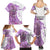 Kentucky Racing Horses Derby Hat Girl Family Matching Summer Maxi Dress and Hawaiian Shirt Purple Color - Wonder Print Shop