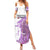 Kentucky Racing Horses Derby Hat Girl Family Matching Summer Maxi Dress and Hawaiian Shirt Purple Color - Wonder Print Shop