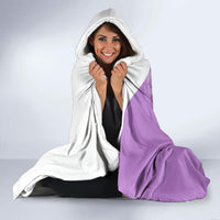 Kentucky Racing Horses Derby Hat Girl Hooded Blanket Purple Color