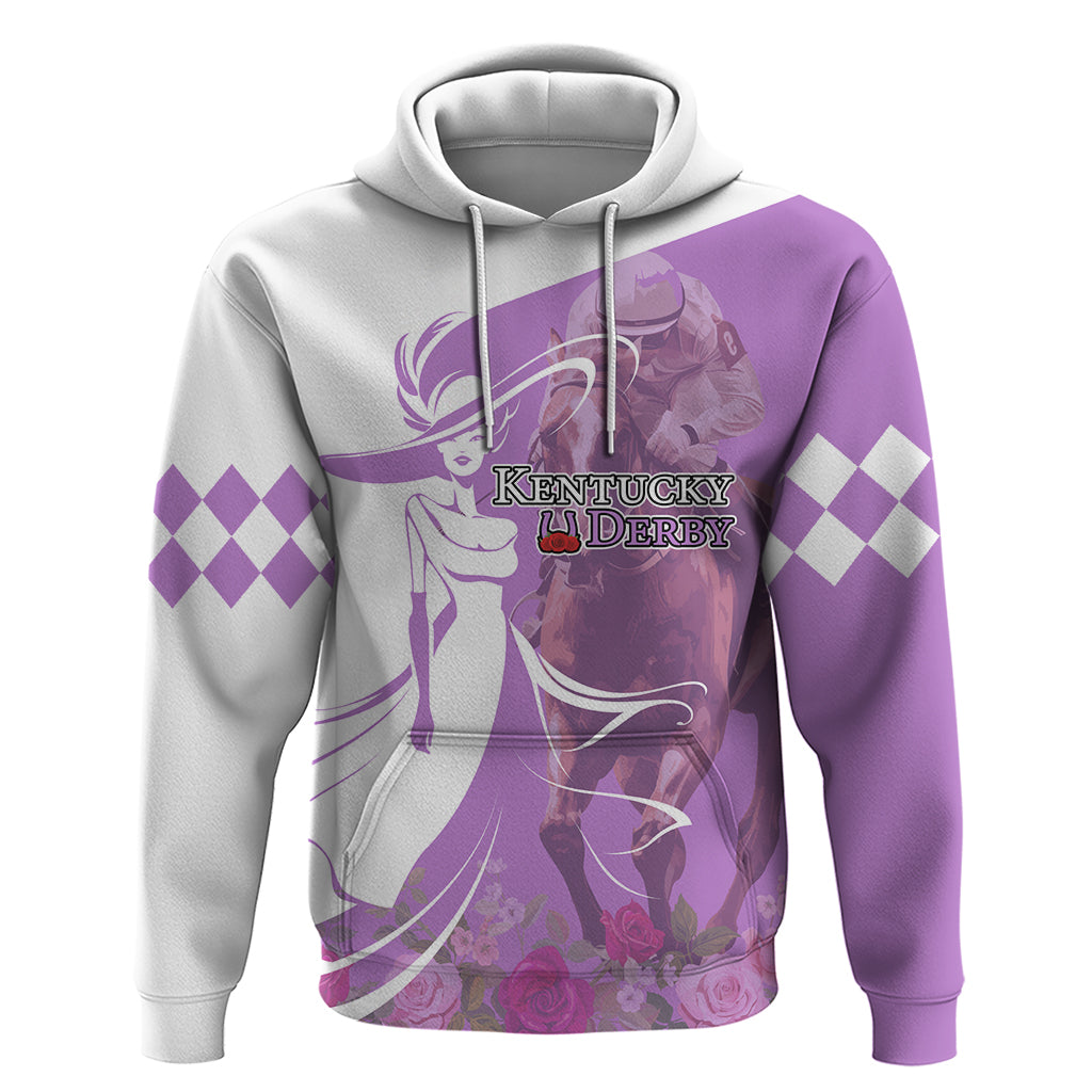 Kentucky Racing Horses Derby Hat Girl Hoodie Purple Color - Wonder Print Shop