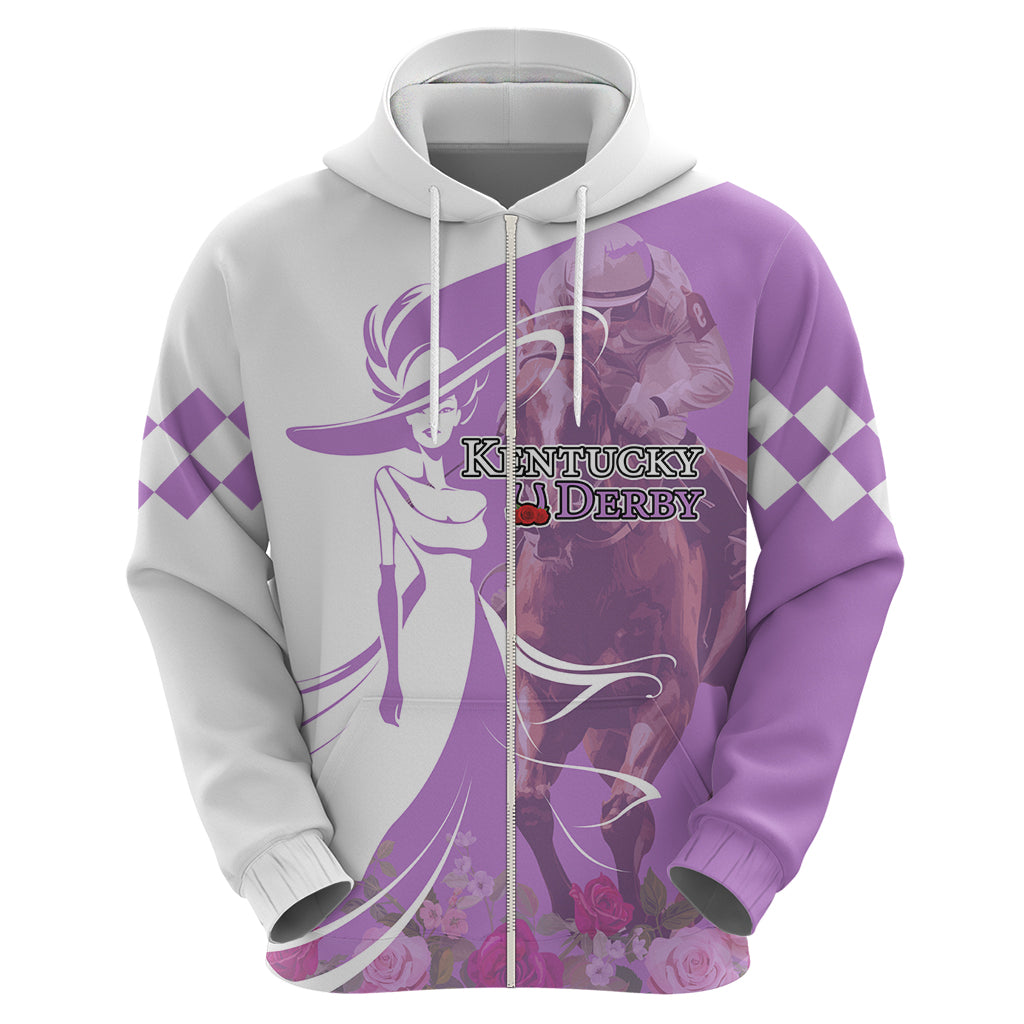 Kentucky Racing Horses Derby Hat Girl Hoodie Purple Color - Wonder Print Shop