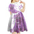 Kentucky Racing Horses Derby Hat Girl Kid Short Sleeve Dress Purple Color - Wonder Print Shop