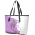 Kentucky Racing Horses Derby Hat Girl Leather Tote Bag Purple Color - Wonder Print Shop
