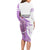Kentucky Racing Horses Derby Hat Girl Long Sleeve Bodycon Dress Purple Color - Wonder Print Shop