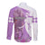 Kentucky Racing Horses Derby Hat Girl Long Sleeve Button Shirt Purple Color - Wonder Print Shop
