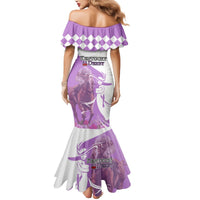 Kentucky Racing Horses Derby Hat Girl Mermaid Dress Purple Color - Wonder Print Shop