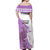 Kentucky Racing Horses Derby Hat Girl Off Shoulder Maxi Dress Purple Color - Wonder Print Shop