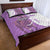 Kentucky Racing Horses Derby Hat Girl Quilt Bed Set Purple Color - Wonder Print Shop