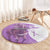 Kentucky Racing Horses Derby Hat Girl Round Carpet Purple Color