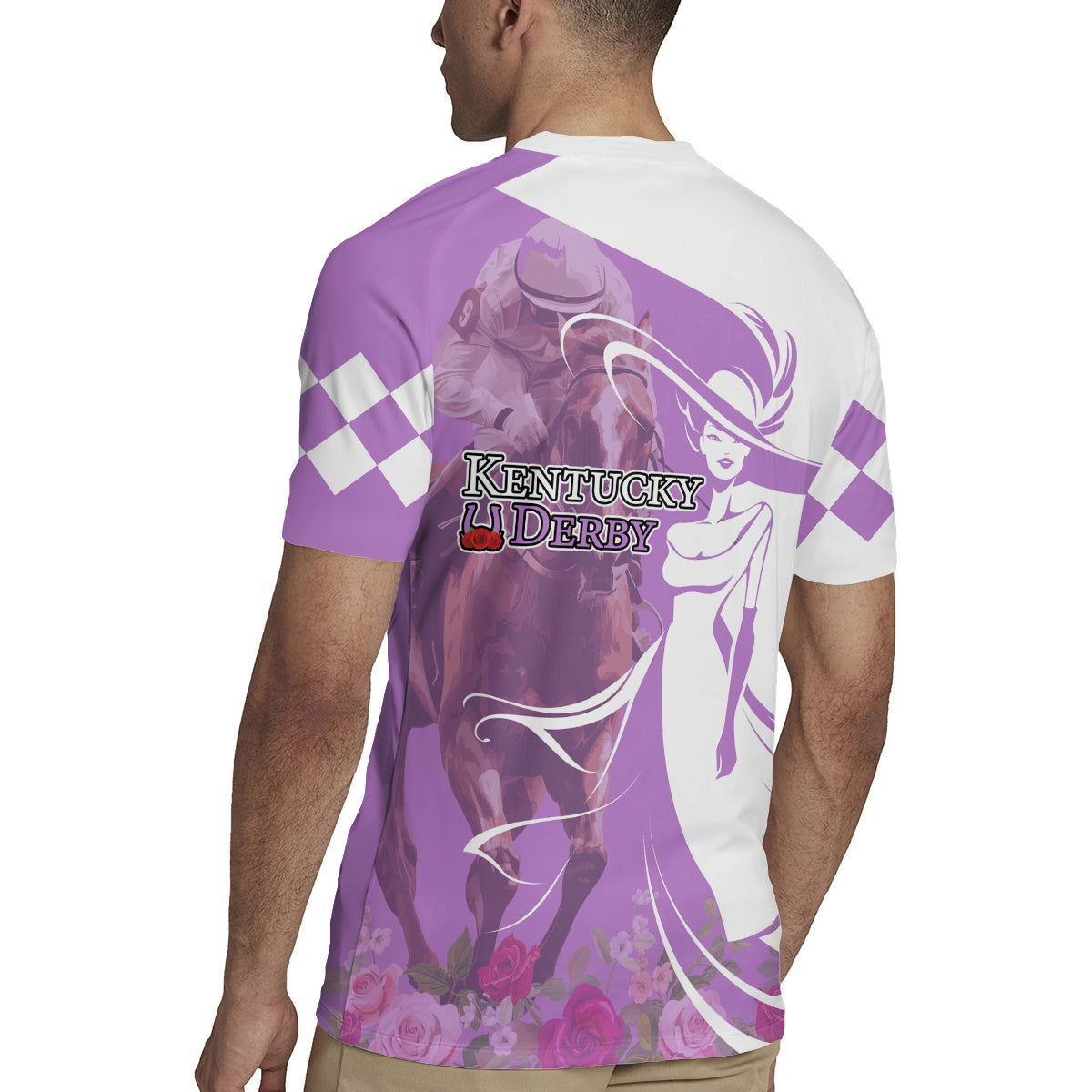 Kentucky Racing Horses Derby Hat Girl Rugby Jersey Purple Color - Wonder Print Shop