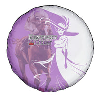 Kentucky Racing Horses Derby Hat Girl Spare Tire Cover Purple Color - Wonder Print Shop
